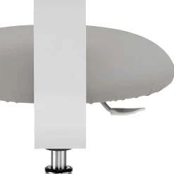 Drehhocker mit Lehne in Grau & Alu - Liony