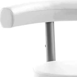 Drehhocker mit Lehne in Weiß & Schwarz - Diamony