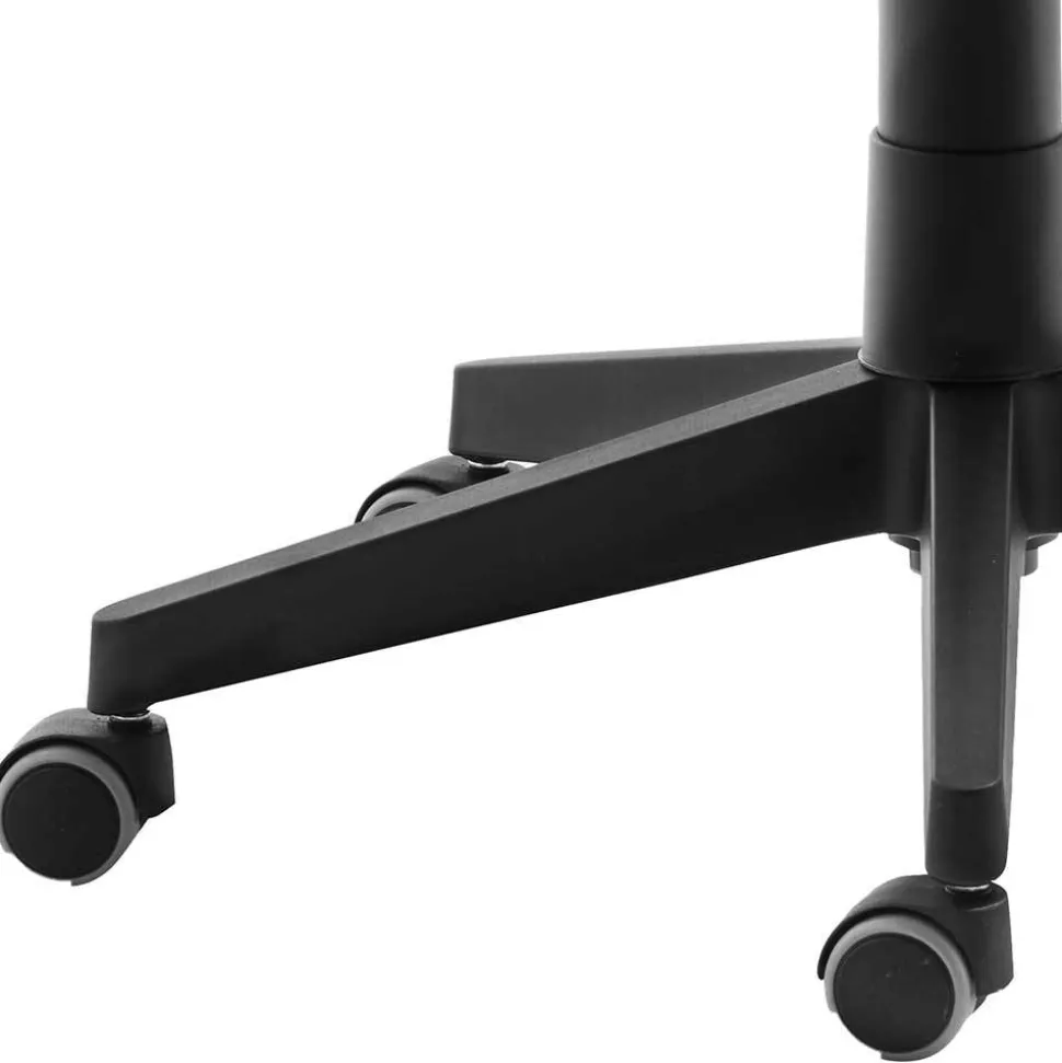 Drehhocker mit Lehne in Weiß & Schwarz - Diamony