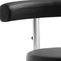 Drehstuhl mit schmaler Rückenlehne in Schwarz - Azenta