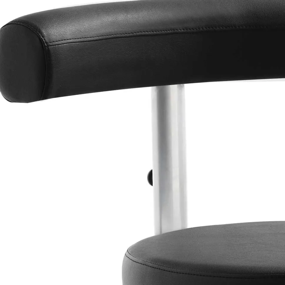 Drehstuhl mit schmaler Rückenlehne in Schwarz - Azenta