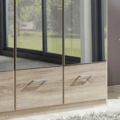 Drehtüren Kleiderschrank Rommino in Eiche Sägerau