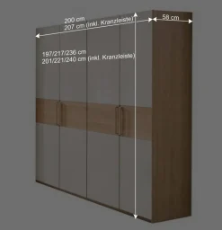 Drehtüren Schlafzimmerschrank 4-türig - Emdsiva