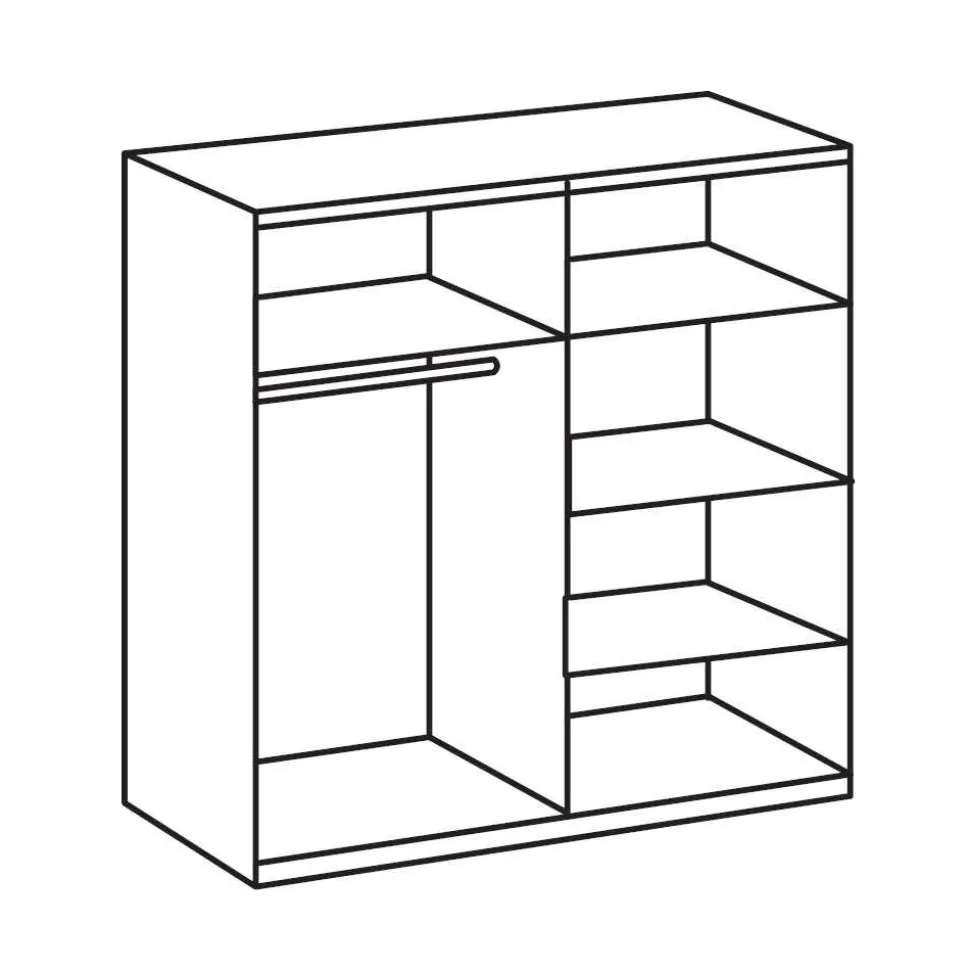 Drehtürenschrank Mellevos mit Spiegeltüren