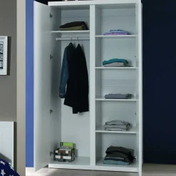 Drehtürenschrank Raven in Weiß