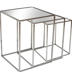 Drei-Satz-Glastische mit Bügelgestell - Giulia (dreiteilig)