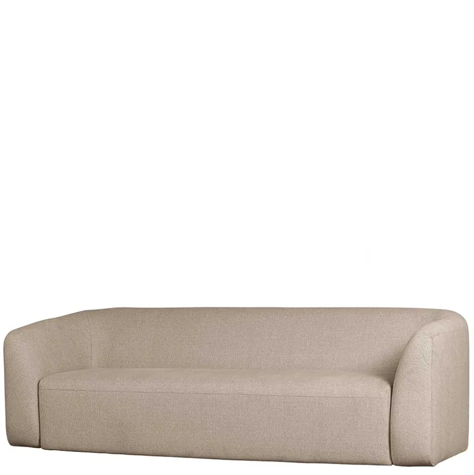 Dreisitzer Couch aus Chenille in Beige - Chake