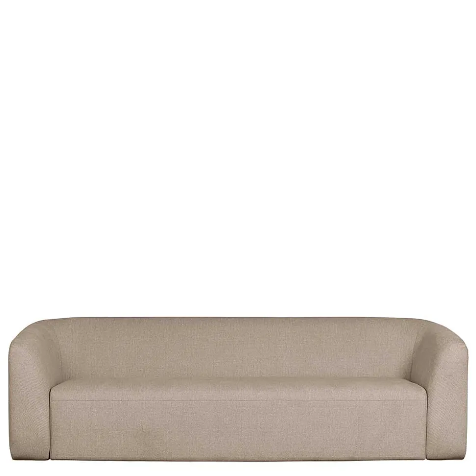 Dreisitzer Couch aus Chenille in Beige - Chake
