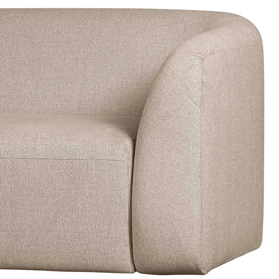 Dreisitzer Couch aus Chenille in Beige - Chake