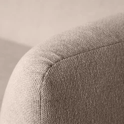 Dreisitzer Couch aus Chenille in Beige - Chake