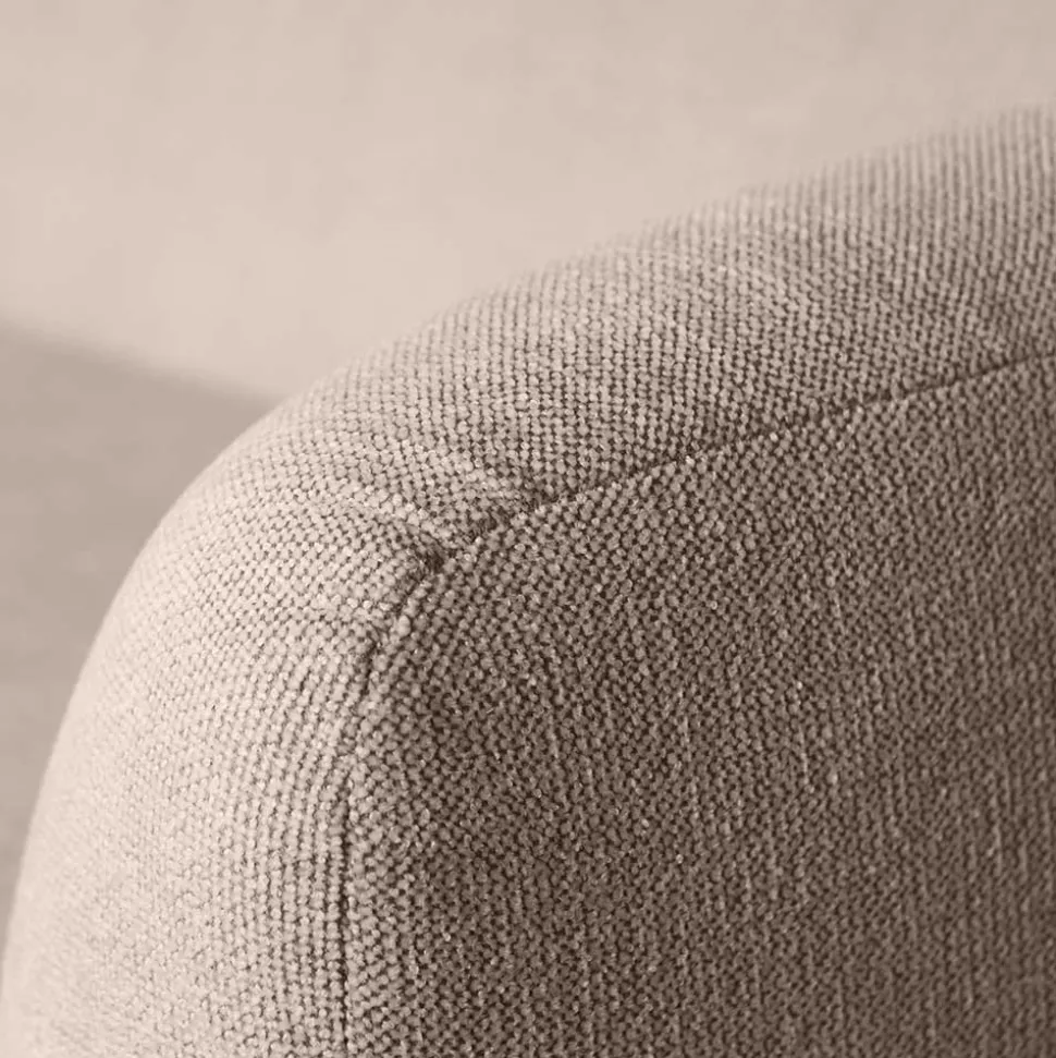 Dreisitzer Couch aus Chenille in Beige - Chake