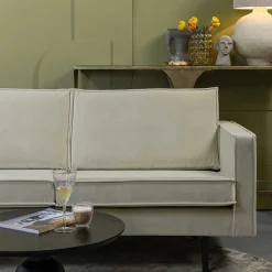 Dreisitzer Couch in Graugrün Samtbezug - Vontada