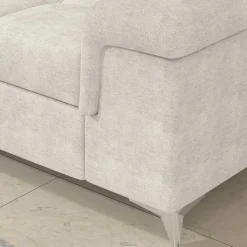 Dreisitzer Funktionscouch in Cremeweiß - Cryptos