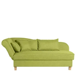 Dreisitzer Polsterliege in Gelbgrün mit Buche - Blace