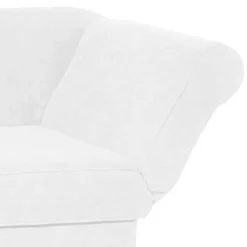 Dreisitzer Recamiere in Cremeweiß mit Buche - Vramossa