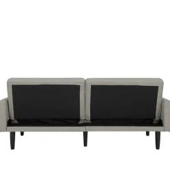 Dreisitzer Schlafcouch in Hellgrau Stoff - Zaparony