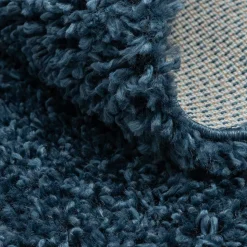 Dunkelblauer Teppich mit 150 cm Durchmesser - Asnes