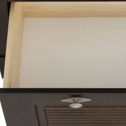 Dunkelbraune Kommode mit fünf Schubladen - Sikulav