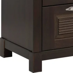 Dunkelbraune Kommode mit fünf Schubladen - Sikulav