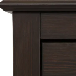 Dunkelbraune Kommode mit fünf Schubladen - Sikulav