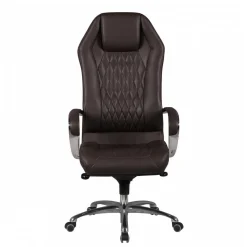 Dunkelbrauner Chefsessel aus Leder - Montigue