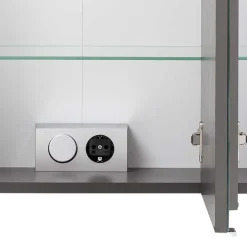 Dunkelgraue Badmöbel Kombination - Natarivos (vierteilig)