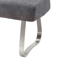 Dunkelgraue Esszimmer Bank mit Microfaser - Edwin