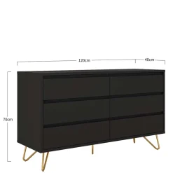 Dunkelgraue Kommode im Skandinavischen Stil - Palium