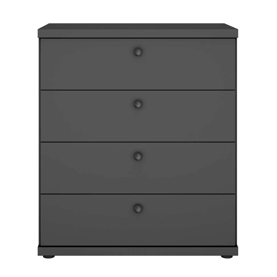 Dunkelgraue Kommode mit vier Schubladen - Mataram