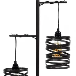 Dunkelgraue Tischleuchte 2-flammig - Bonisa