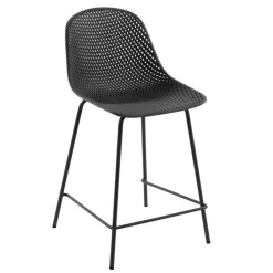 Dunkelgraue Tresenstühle mit Sitzschale - Malka (4er Set)