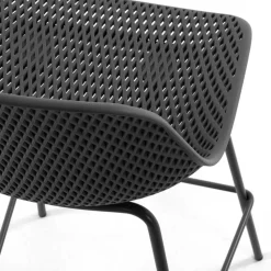 Dunkelgraue Tresenstühle mit Sitzschale - Malka (4er Set)