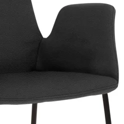 Dunkelgrauer Barstuhl aus Microfaser - Umya