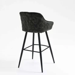 Dunkelgrauer Barstuhl mit 74 cm Sitzhöhe - Complice (2er Set)