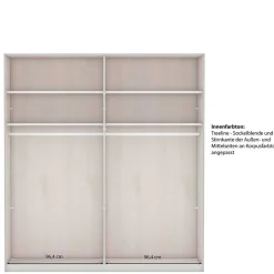 Dunkelgrauer Schlafzimmerschrank 4-türig - Mataram