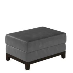 Dunkelgrauer Sitzhocker aus Samt - Triumph