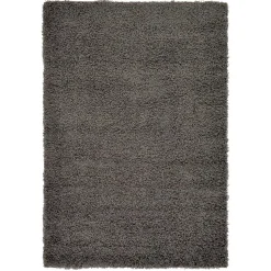 Dunkelgrauer Teppich mit Hochflor - Rosarios