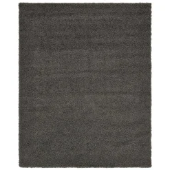 Dunkelgrauer Teppich mit Hochflor - Rosarios