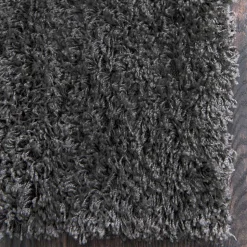 Dunkelgrauer Teppich mit Hochflor - Rosarios