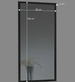 Dunkelgrauer Wandspiegel in modernem Design - Ardila