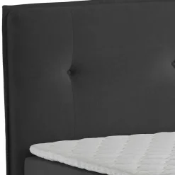 Dunkelgraues Polsterbett mit Bettkasten - Epos