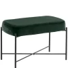 Dunkelgrüne Polsterbank aus Samt - Wengton
