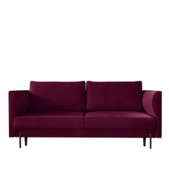 Dunkelrote Schlafcouch mit 140x200 Liegefläche - Giannin