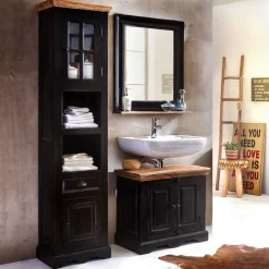 Dunkle Badmöbel im Kolonialstil - Sentiments (dreiteilig)
