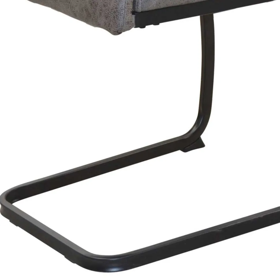 Dunkle Essgruppe mit Schwingstühlen - Basilico (fünfteilig)