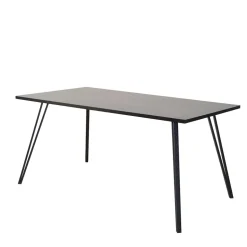 Dunkle Essgruppe mit Schwingstühlen - Basilico (fünfteilig)