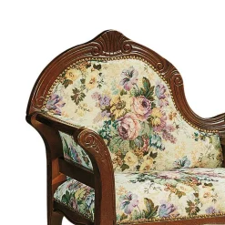 Dunkle Telefonbank im Barock Stil Magari mit floralem Muster