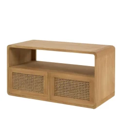 Echtholz Waschtisch aus Teak mit Wiener Geflecht - Tiranny