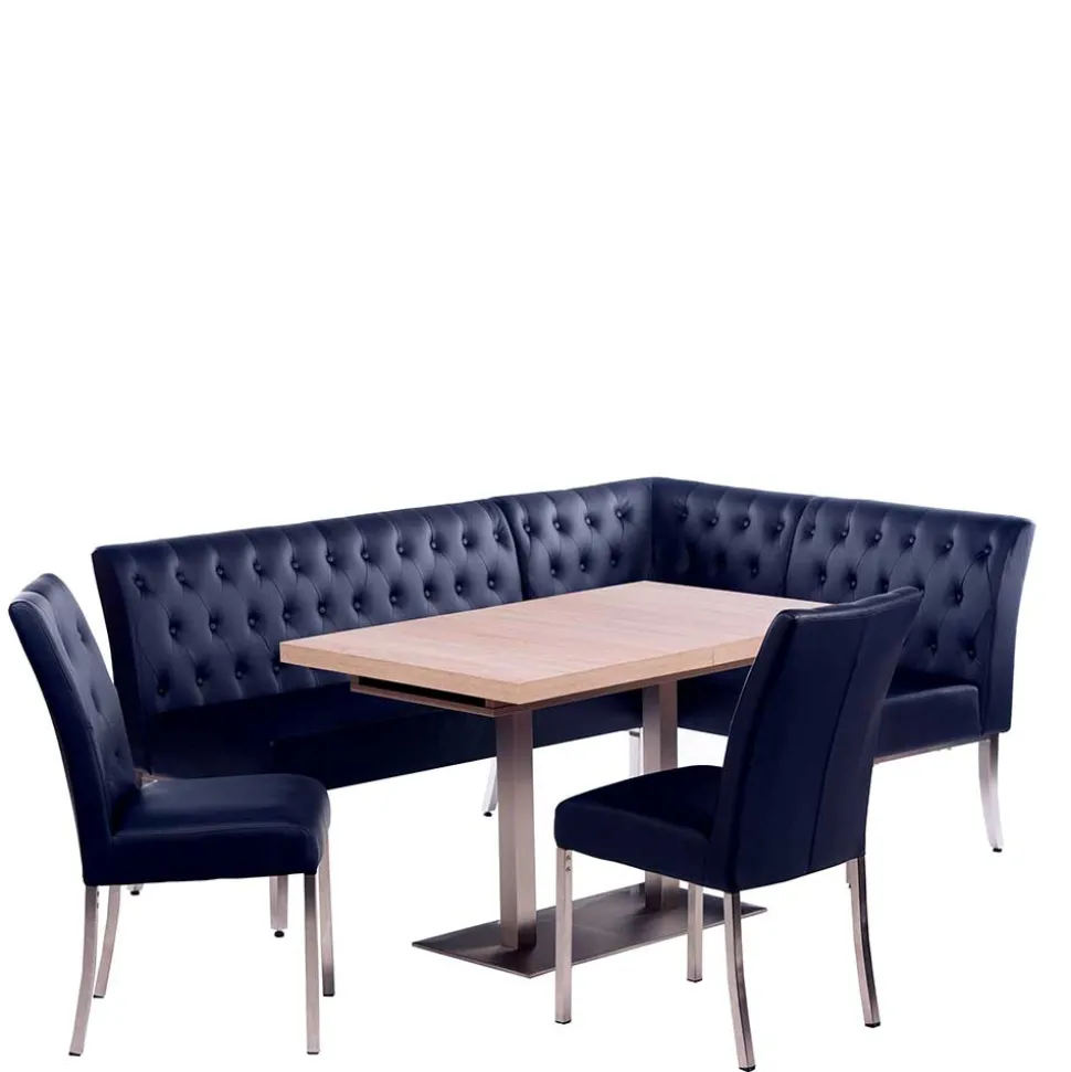 Eckbankgruppe in Dunkelblau - Curedo (vierteilig)