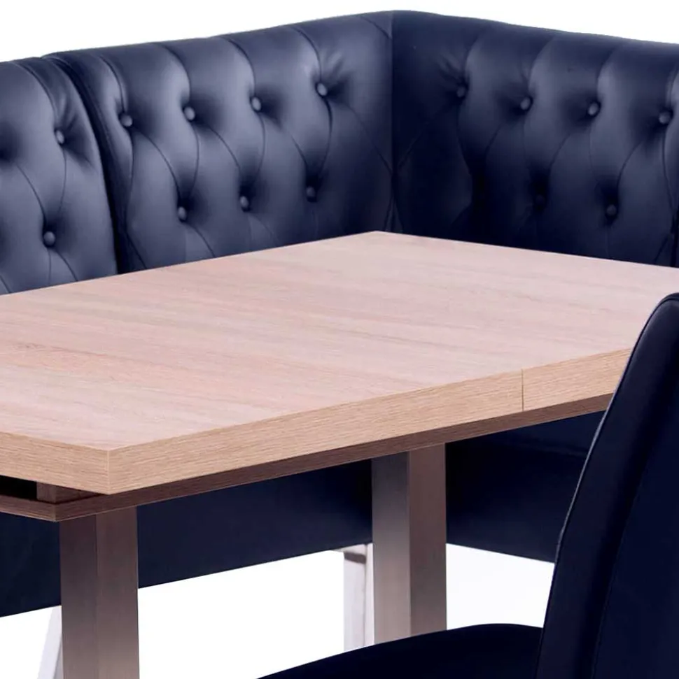 Eckbankgruppe in Dunkelblau - Curedo (vierteilig)